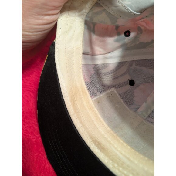 California Republic Bear Floral Snapback Hat Black Tropical Hibiscus Adjustable - Picture 7 of 8